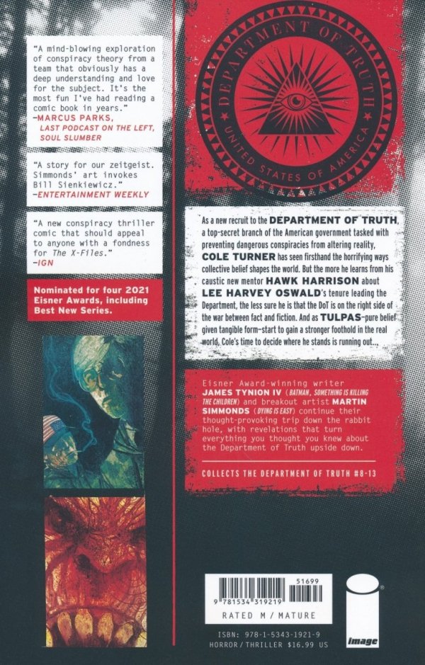 DEPARTMENT OF TRUTH VOL 02 THE CITY UPON A HILL TP [9781534319219]