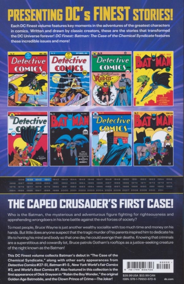 DC FINEST BATMAN THE CASE OF THE CHEMICAL SYNDICATE TP [9781799506706]