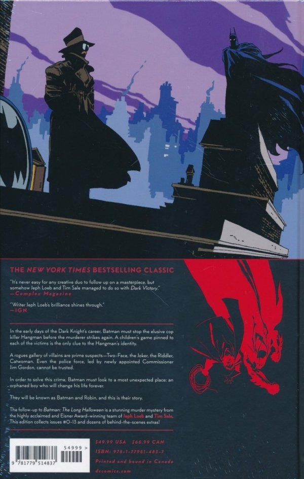 BATMAN THE LONG HALLOWEEN THE SEQUEL DARK VICTORY DELUXE EDITION HC [9781779514837]