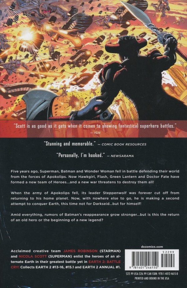 EARTH 2 VOL 03 BATTLE CRY HC [9781401246150]