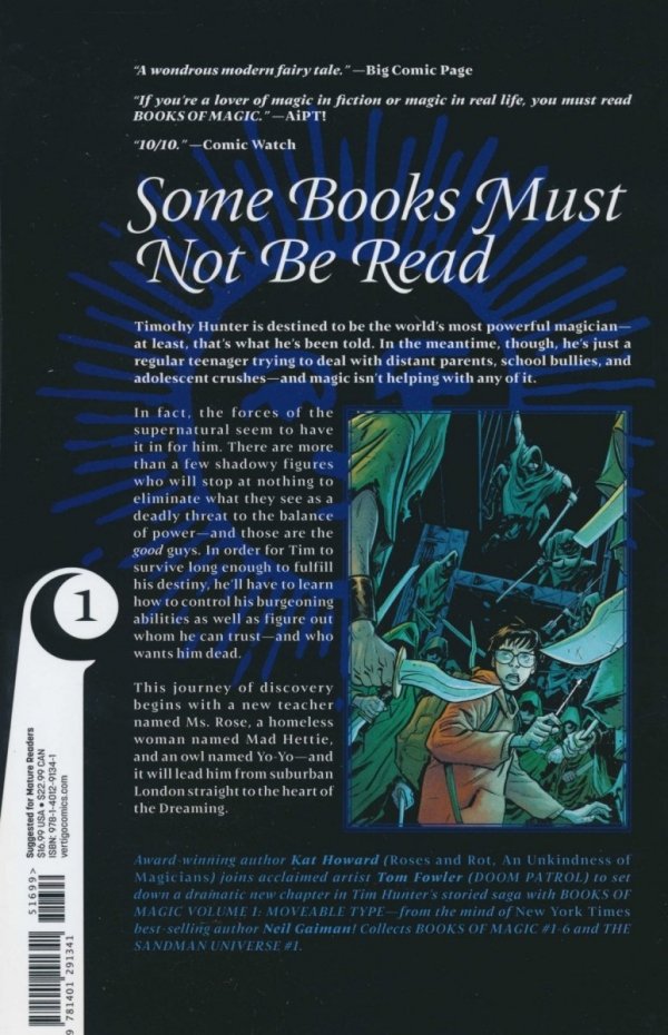 BOOKS OF MAGIC VOL 01 MOVEABLE TYPE TP [9781401291341] **promocja TOMY**
