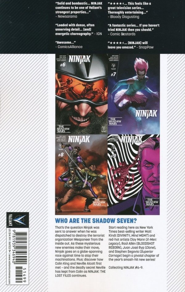 NINJAK VOL 02 THE SHADOW WARS TP [9781939346940]