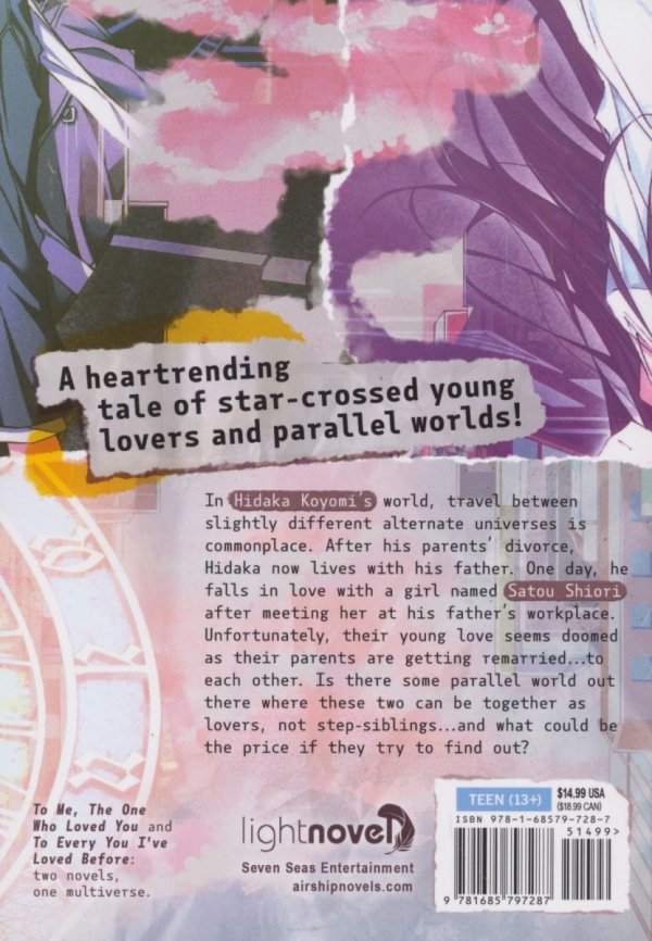 TO ME THE ONE WHO LOVED YOU LIGHT NOVEL TP [9781685797287]