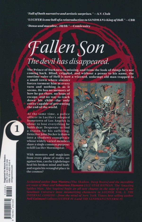 LUCIFER VOL 01 THE INFERNAL COMEDY TP [9781401291334] **OFERTA SPECJALNA**