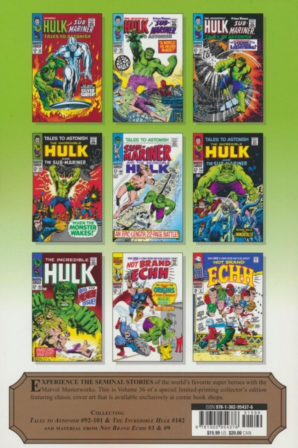 MIGHTY MARVEL MASTERWORKS THE INCREDIBLE HULK LET THERE BE BATTLE TP [VARIANT] [9781302954376]