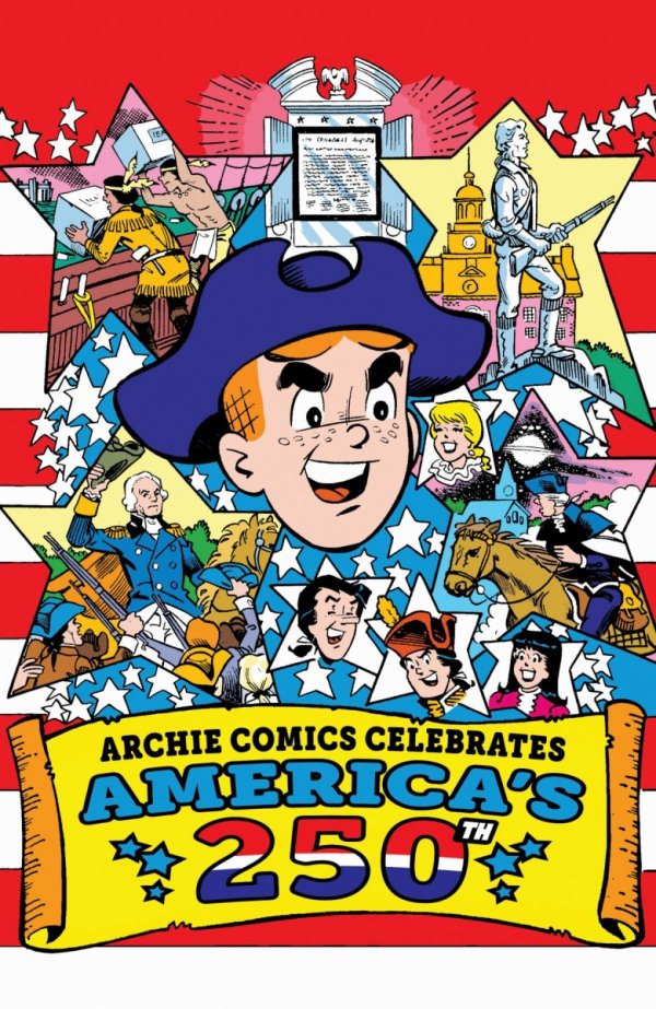 ARCHIE COMICS CELEBRATES AMERICAS 250TH ONE SHOT CVR E STAN GOLDBERG LIFE WITH ARCHIE RETRO FOIL FULL ART VAR [76281622250100151]