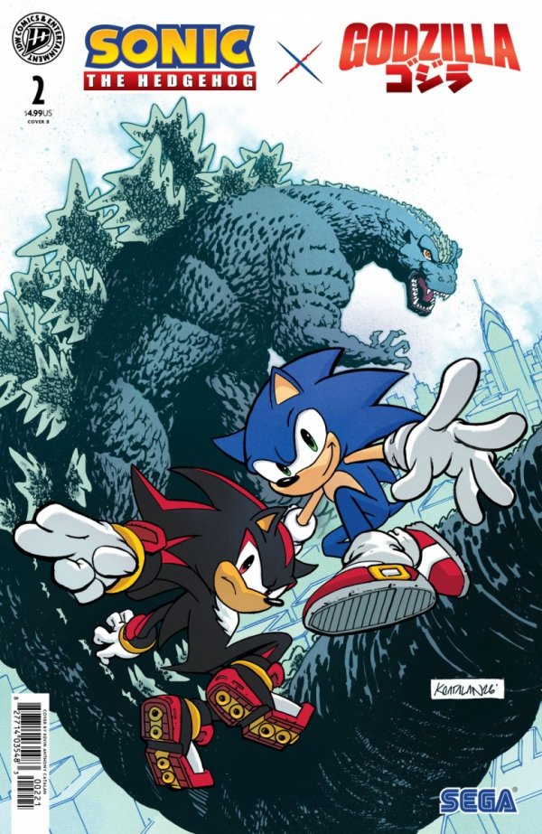 SONIC THE HEDGEHOG X GODZILLA #2 VARIANT B CATALAN [82771403548300221]