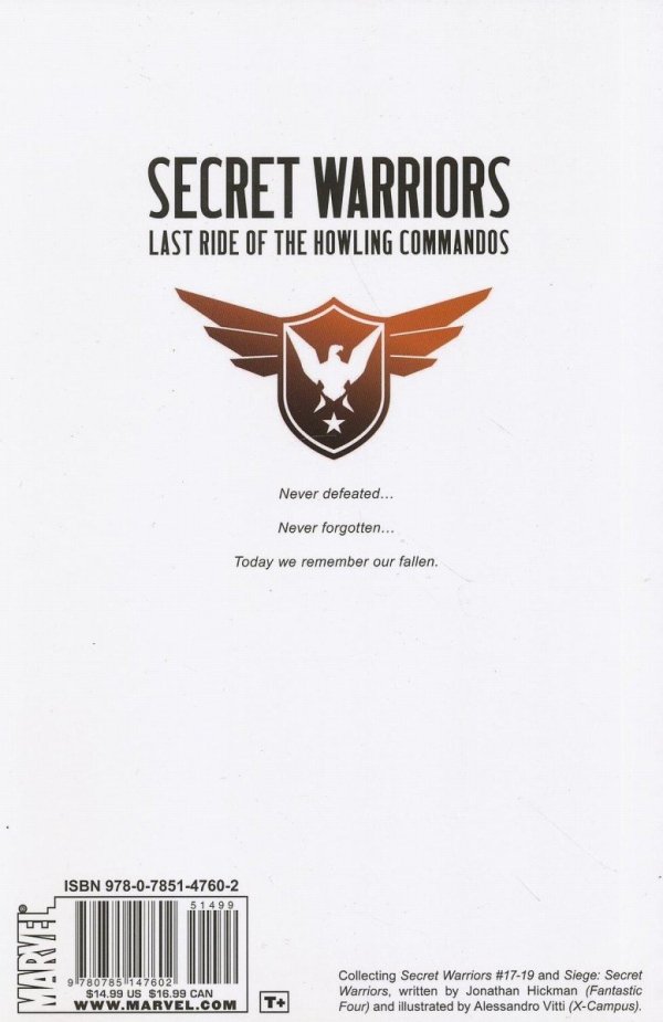 SECRET WARRIORS BY JONATHAN HICKMAN VOL 04 TP [9780785147602] **promocja TOMY**