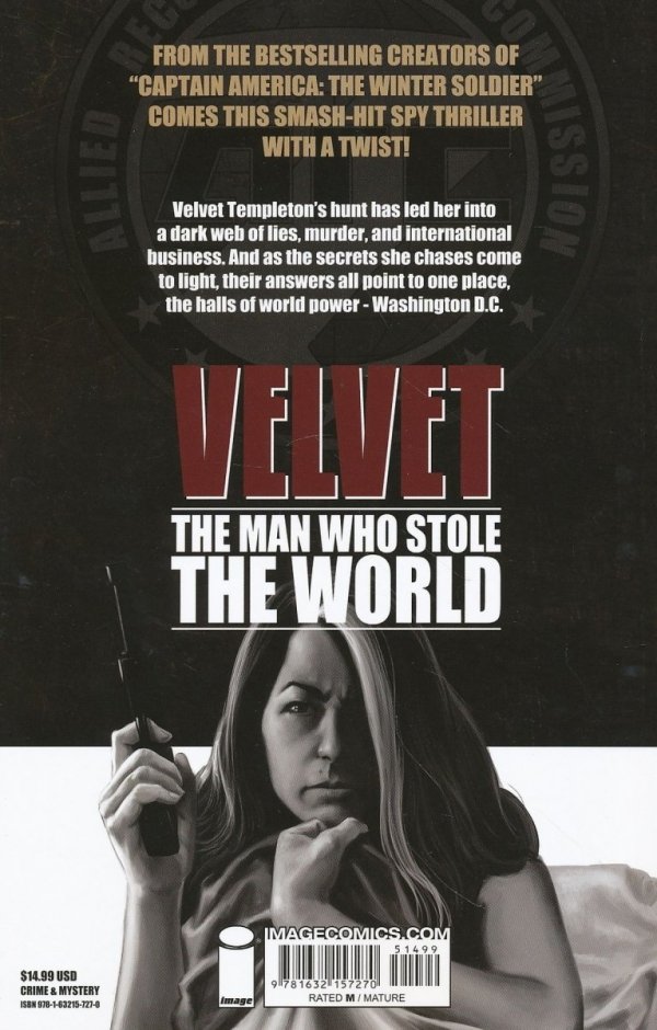 VELVET VOL 03 THE MAN WHO STOLE THE WORLD TP [9781632157270] **promocja TOMY**
