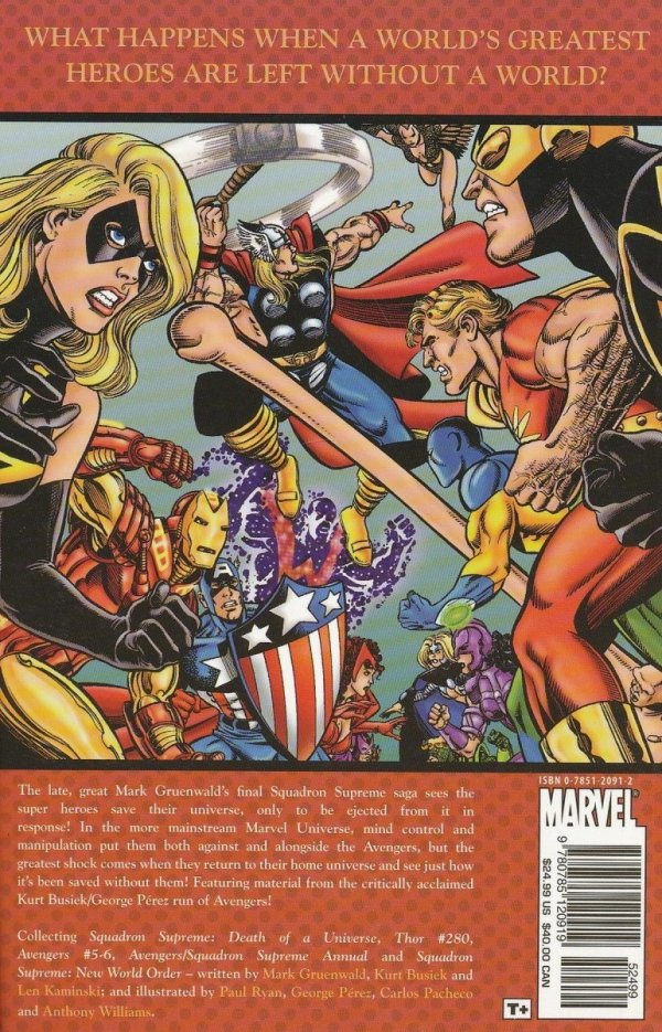 SQUADRON SUPREME DEATH OF A UNIVERSE TP [9780785120919]
