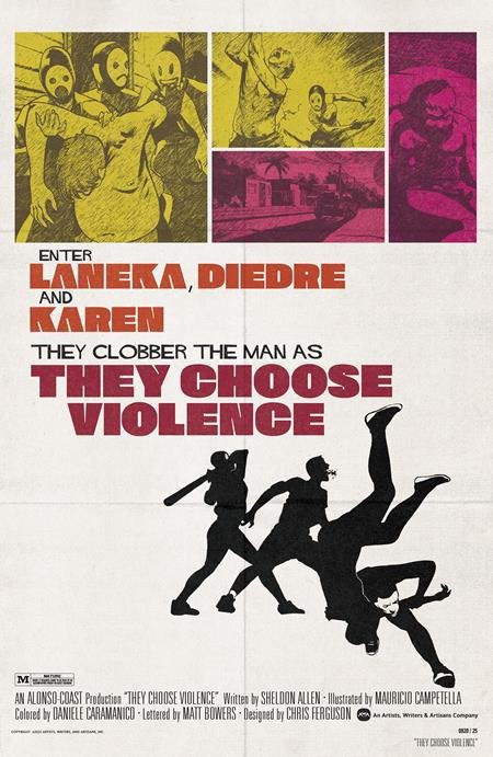 THEY CHOOSE VIOLENCE #3 CVR B CHRIS FERGUSON AND MAURICIO CAMPATELLA BLAXPLOITATION FILM HOMAGE VAR [85001385475200321]