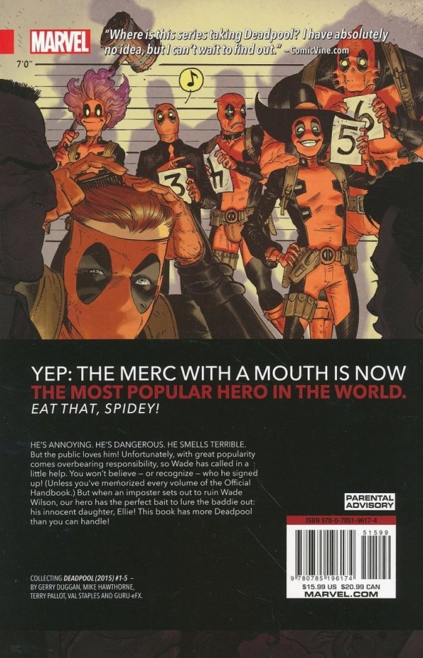 DEADPOOL WORLDS GREATEST VOL 01 MILLIONAIRE WITH A MOUTH TP [9780785196174] **promocja TOMY**