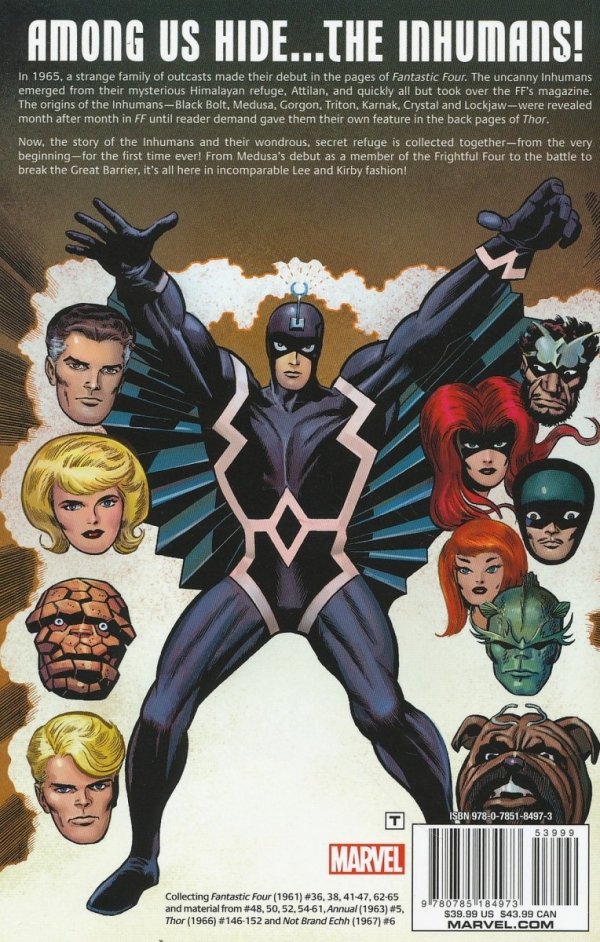 INHUMANS THE ORIGIN OF THE INHUMANS TP [9780785184973]