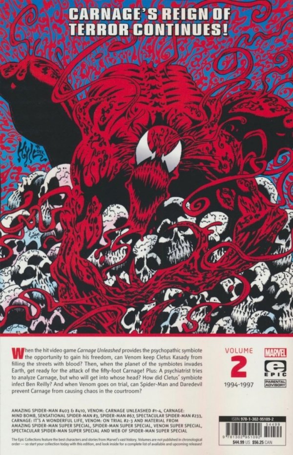 CARNAGE EPIC COLLECTION WEB OF CARNAGE TP [9781302951092] **promocja TOMY**