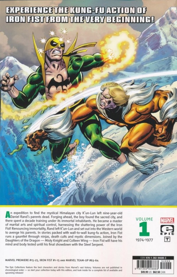 IRON FIST EPIC COLLECTION THE FURY OF IRON FIST TP [9781302946883] **promocja TOMY**