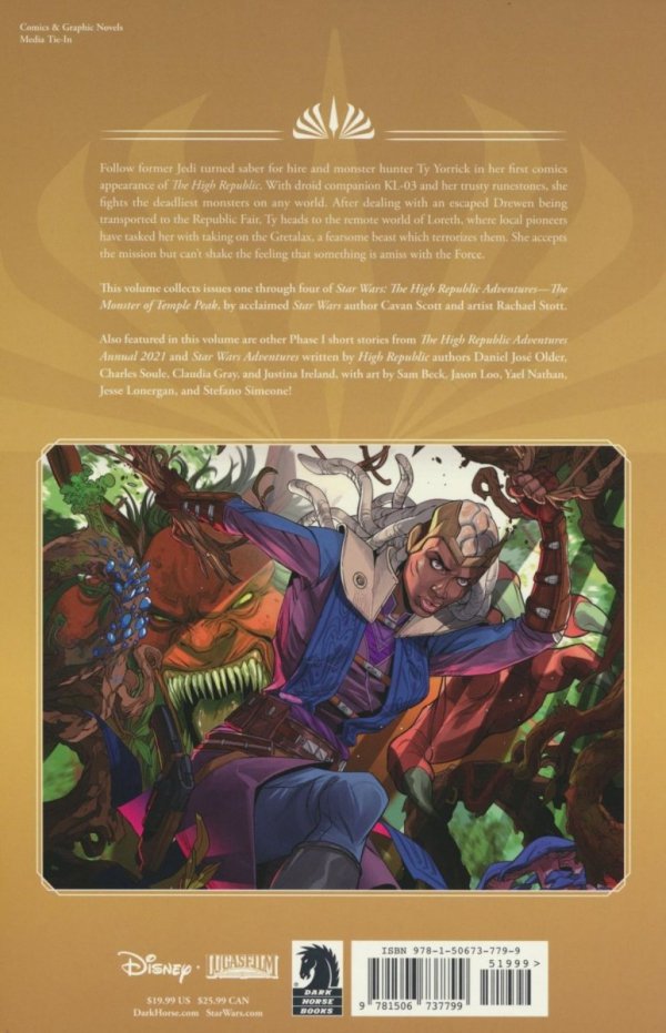 STAR WARS THE HIGH REPUBLIC ADVENTURES THE MONSTER OF TEMPLE PEAK AND OTHER STORIES TP [9781506737799]