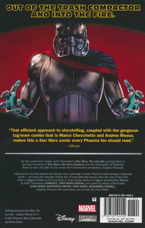 STAR WARS CAPTAIN PHASMA JOURNEY TO STAR WARS THE LAST JEDI TP [9780785194552] **OFERTA SPECJALNA**