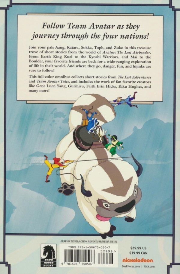 AVATAR THE LAST AIRBENDER THE LOST ADVENTURES AND TEAM AVATAR TALES OMNIBUS TP [9781506750507]