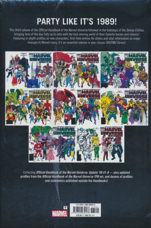 OFFICIAL HANDBOOK OF THE MARVEL UNIVERSE UPDATE 89 OMNIBUS HC [VARIANT] [9781302934576] **promocja TOMY**