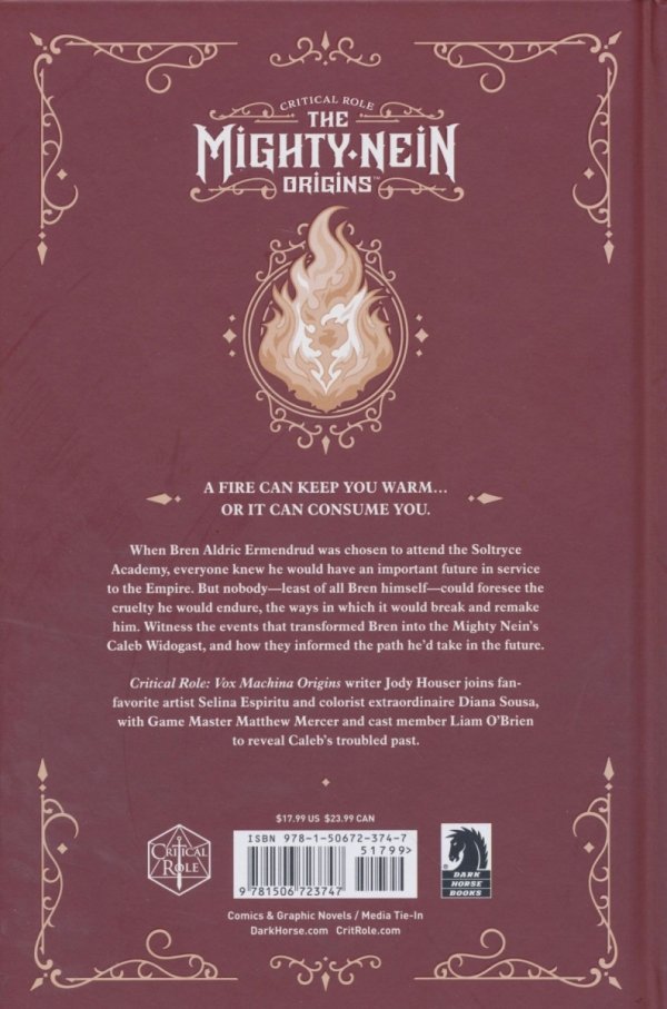 CRITICAL ROLE THE MIGHTY NEIN ORIGINS CALEB WIDOGAST HC [9781506723747]