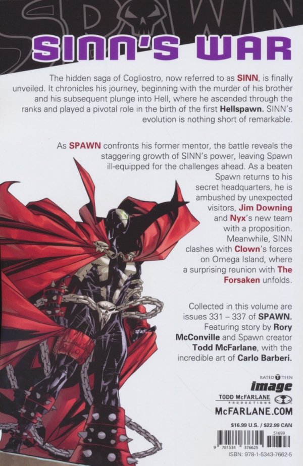 SPAWN SINNS WAR TP [9781534376625]