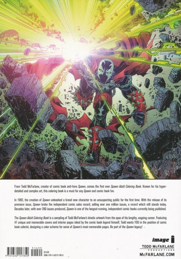SPAWN ADULT COLORING BOOK TP [9781632157850]