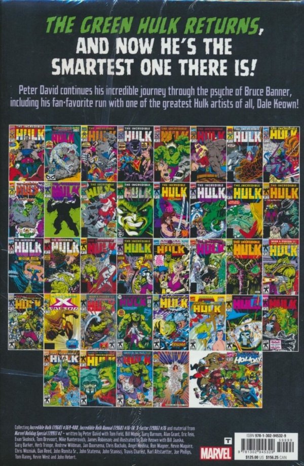 INCREDIBLE HULK BY PETER DAVID OMNIBUS VOL 02 HC [VARIANT] [9781302945329] **OFERTA EKSPOZYCYJNA**