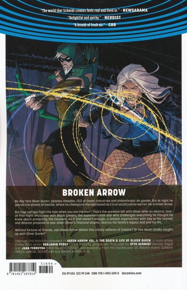 GREEN ARROW VOL 01 THE DEATH AND LIFE OF OLIVER QUEEN TP [9781401267810] **promocja TOMY**