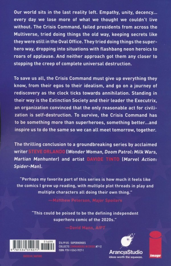 COMMANDERS IN CRISIS VOL 02 THE REACTION TP [9781534319271]