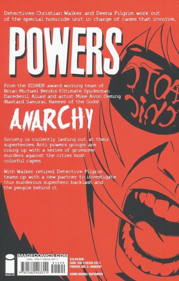 POWERS VOL 05 ANARCHY TP [9781582403311] **promocja TOMY**