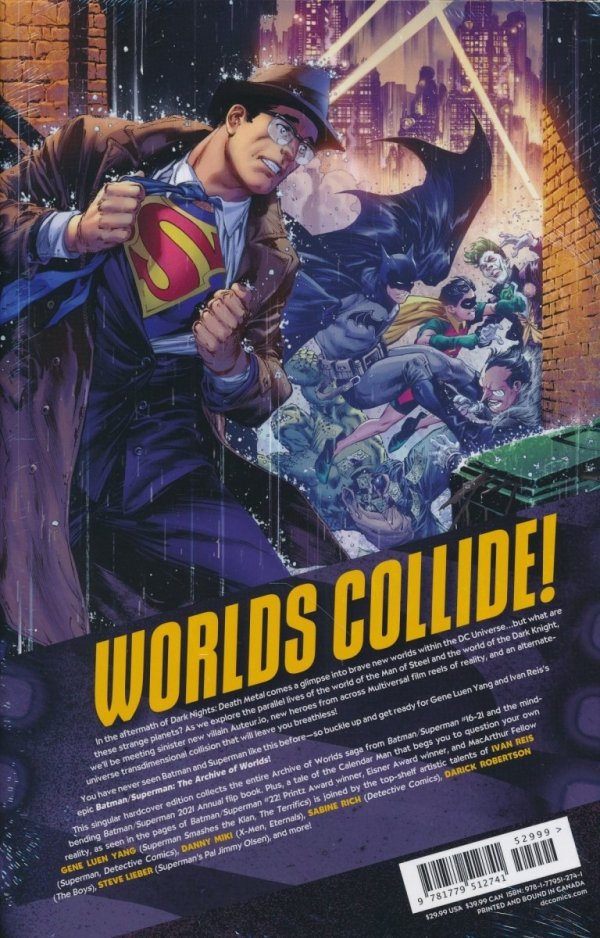 BATMAN SUPERMAN THE ARCHIVE OF WORLDS HC [9781779512741] **promocja TOMY**