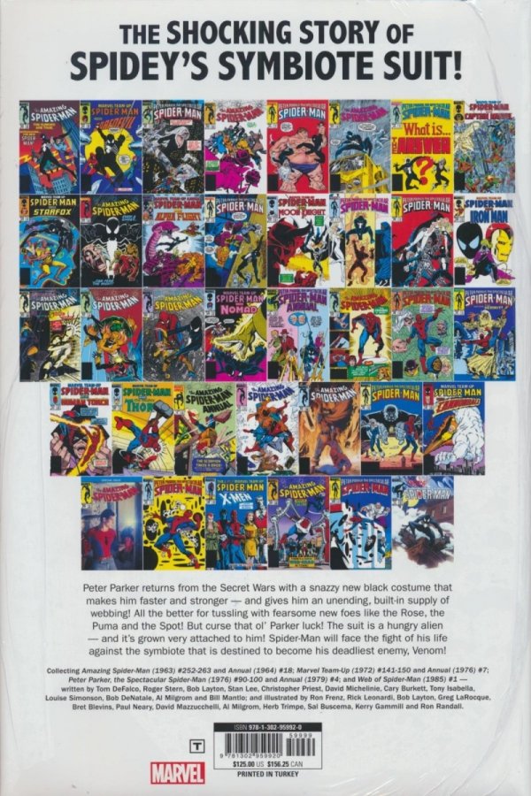 SPIDER-MAN THE COMPLETE BLACK COSTUME SAGA OMNIBUS HC [STANDARD] [9781302959920] **promocja TOMY**