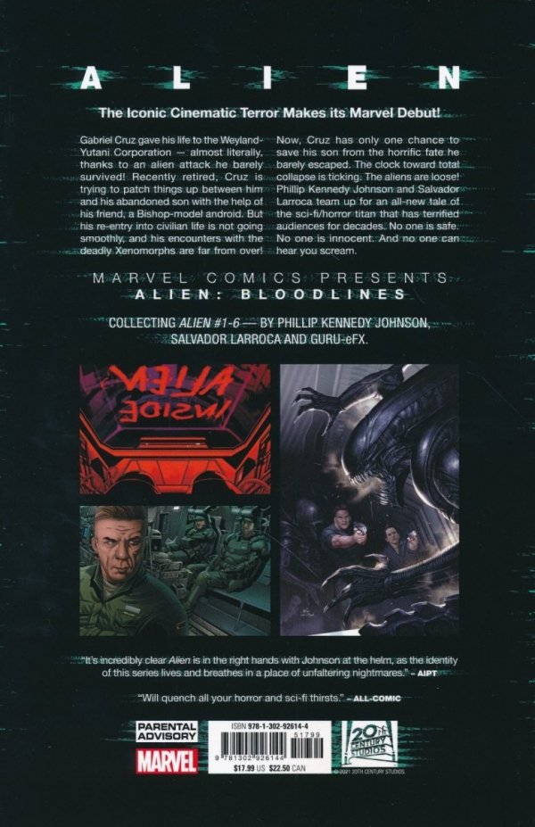 ALIEN VOL 01 BLOODLINES TP [9781302926144]