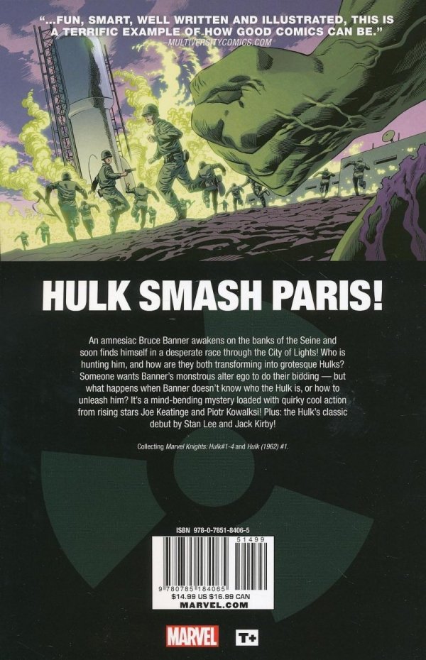 MARVEL KNIGHTS HULK TRANSFORME TP [9780785184065] **promocja TOMY**