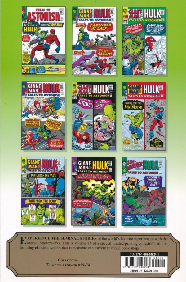 MIGHTY MARVEL MASTERWORKS THE INCREDIBLE HULK THE LAIR OF THE LEADER TP [VARIANT] [9781302946241] **OFERTA SPECJALNA**