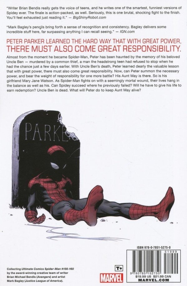 ULTIMATE COMICS SPIDER-MAN VOL 04 DEATH OF SPIDER-MAN TP [9780785152750]