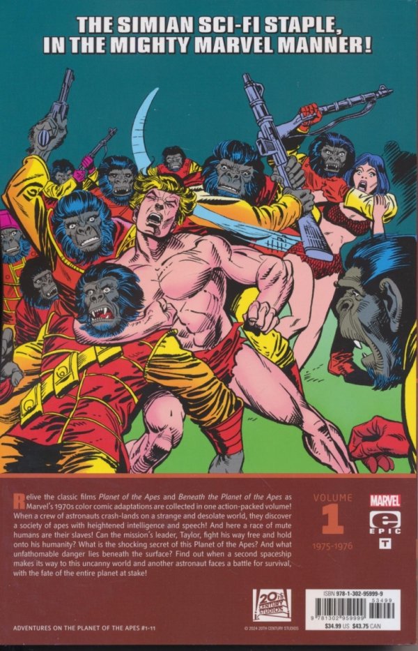 PLANET OF THE APES ADVENTURES EPIC COLLECTION THE ORIGINAL MARVEL YEARS TP [9781302959999]