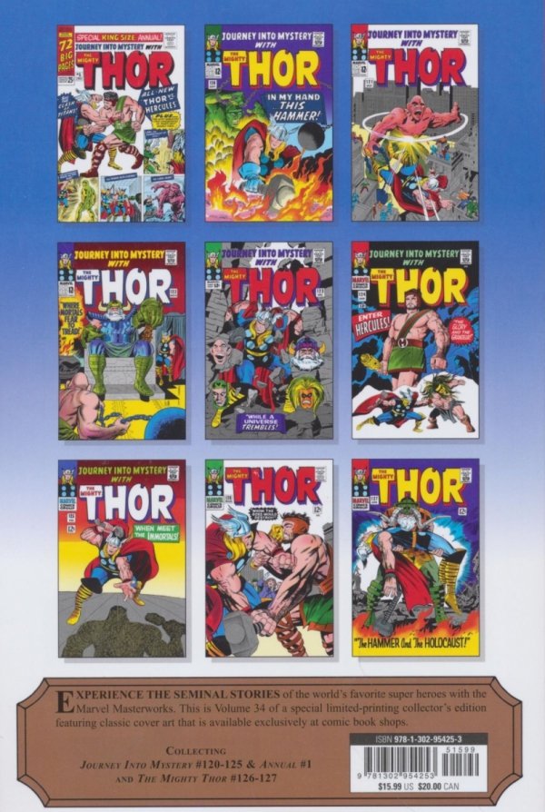 MIGHTY MARVEL MASTERWORKS THE MIGHTY THOR WHEN MEET THE IMMORTALS TP [VARIANT] [9781302954253]