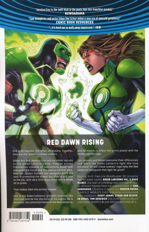 GREEN LANTERNS VOL 01 RAGE PLANET TP [9781401267759]