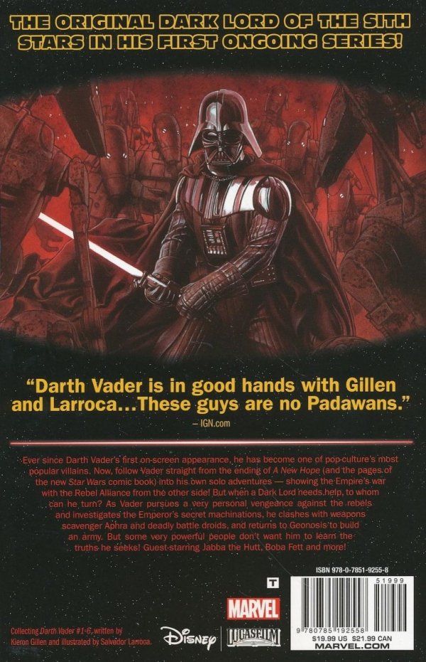 STAR WARS DARTH VADER VOL 01 VADER TP [9780785192558]