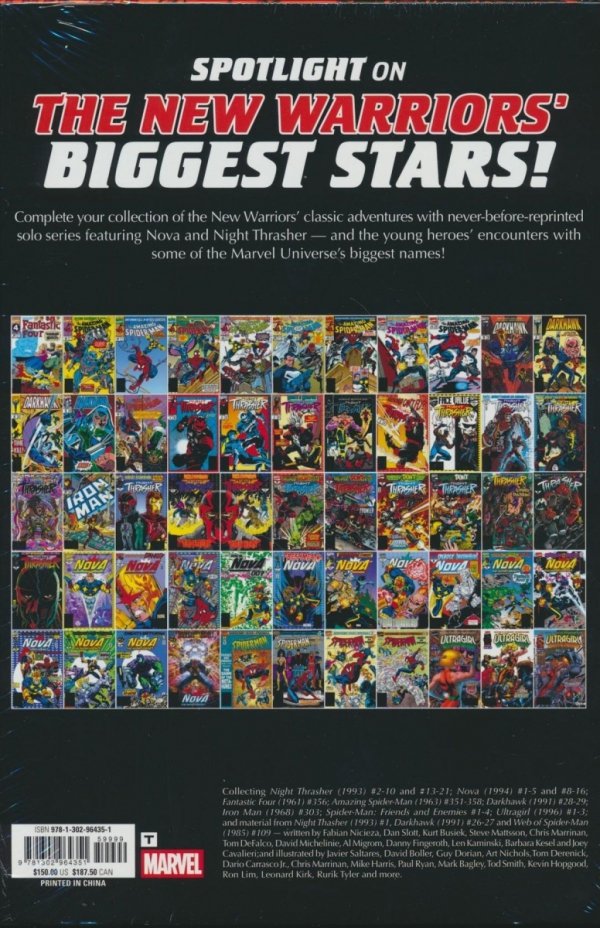 NEW WARRIORS NOVA AND NIGHT THRASHER OMNIBUS HC [VARIANT] [9781302964351] **PROMOCJA TOMY**