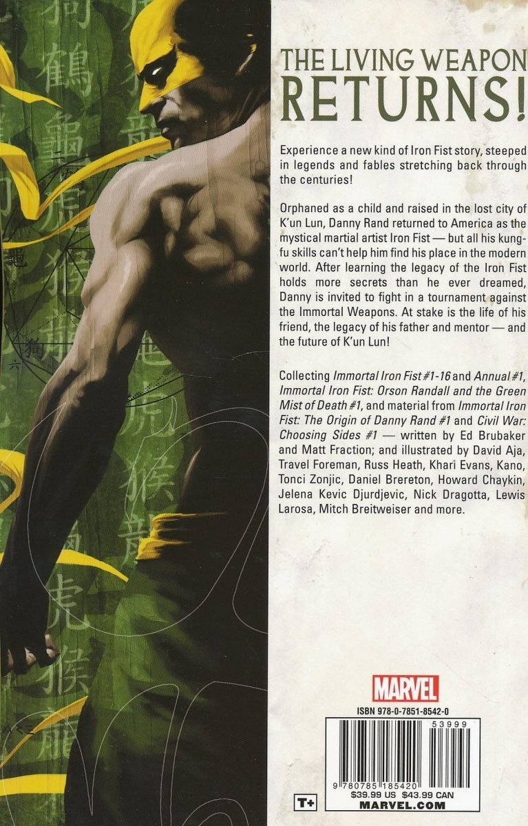 IMMORTAL IRON FIST THE COMPLETE COLLECTION VOL 01 SC [9780785185420]