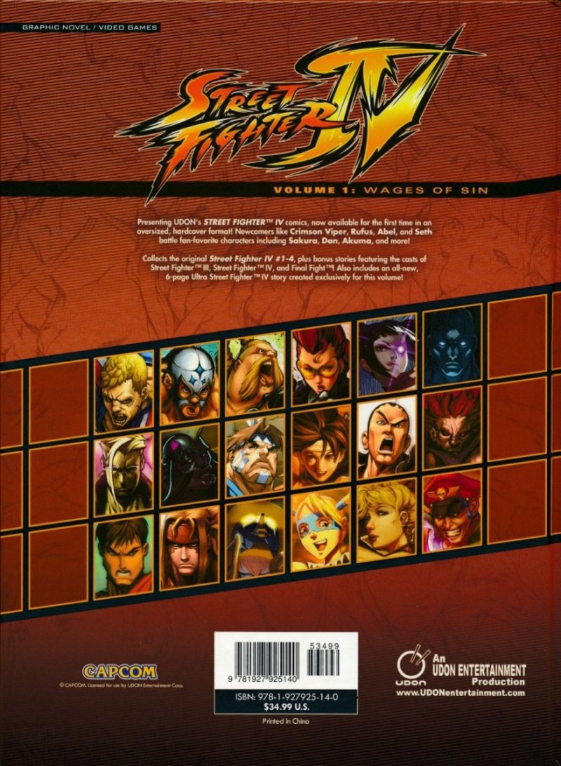 STREET FIGHTER IV WAGES OF SIN HC [9781927925140]