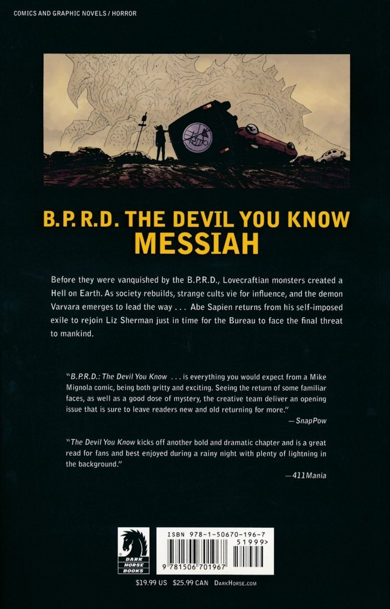 BPRD THE DEVIL YOU KNOW VOL 01 MESSIAH SC [9781506701967]