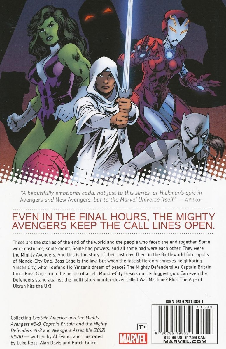 CAPTAIN AMERICA AND THE MIGHTY AVENGERS VOL 02 LAST DAYS SC [9780785198031]