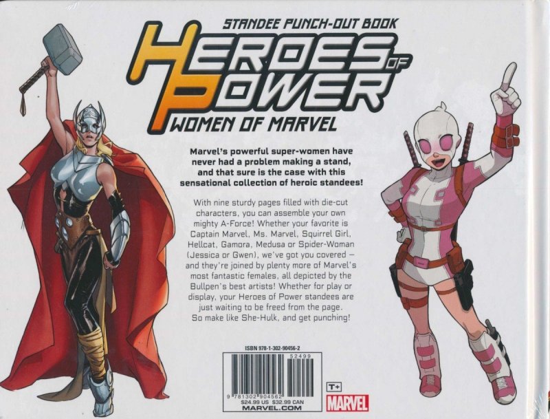 HEROES OF POWER WOMEN OF MARVEL STANDEE PUNCH-OUT BOOK HC [9781302904562]