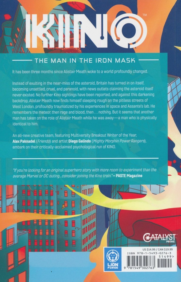 CATALYST PRIME KINO VOL 03 THE MAN IN THE IRON MASK SC [9781549302763]