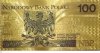 BANKNOT FANTAZYJNY POZŁACANY 100 ZŁOTYCH
