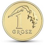 1 Grosz gr 2012 mennicza z woreczka 