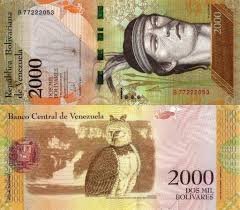 WENEZUELA Banknot 2000 Bolivares 2016 UNC 